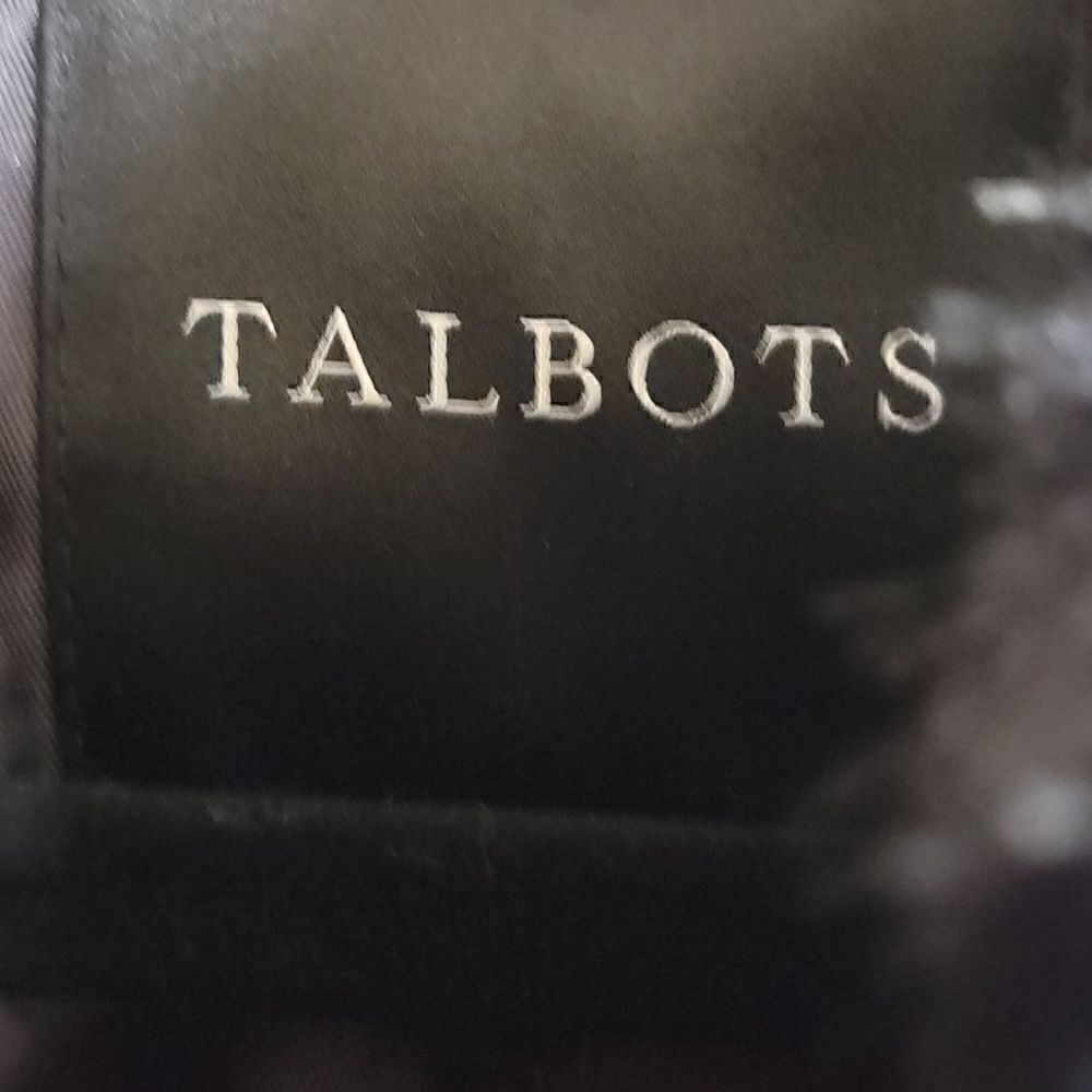 Talbots- blk/ iv knit vest with faux fur trim. M. NWT - Picture 4 of 6